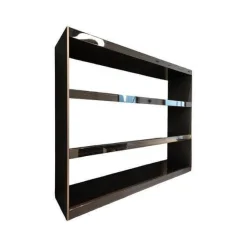 Bücherregal Carson Fachböden Ebenholz Seitenausführung Bronze