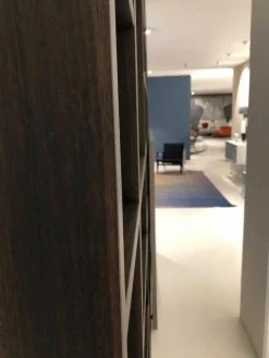 Bücherregal System Structure W40 Eucalyptus mit Schiebetür