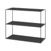 Bücherregal Twin Small Stahl Schwarz Lackiert