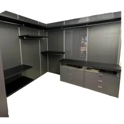 Begehbarer Kleiderschrank Walk In Lack Cartap Anthrazit Befestigungsprofil Aluminium Natur