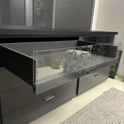 Begehbarer Kleiderschrank Walk In Lack Cartap Anthrazit Befestigungsprofil Aluminium Natur