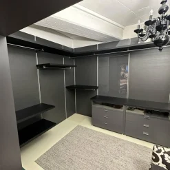 Begehbarer Kleiderschrank Walk In Lack Cartap Anthrazit Befestigungsprofil Aluminium Natur