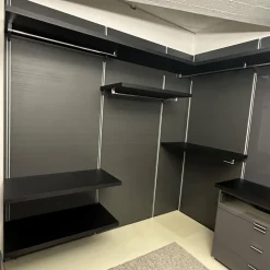 Begehbarer Kleiderschrank Walk In Lack Cartap Anthrazit Befestigungsprofil Aluminium Natur