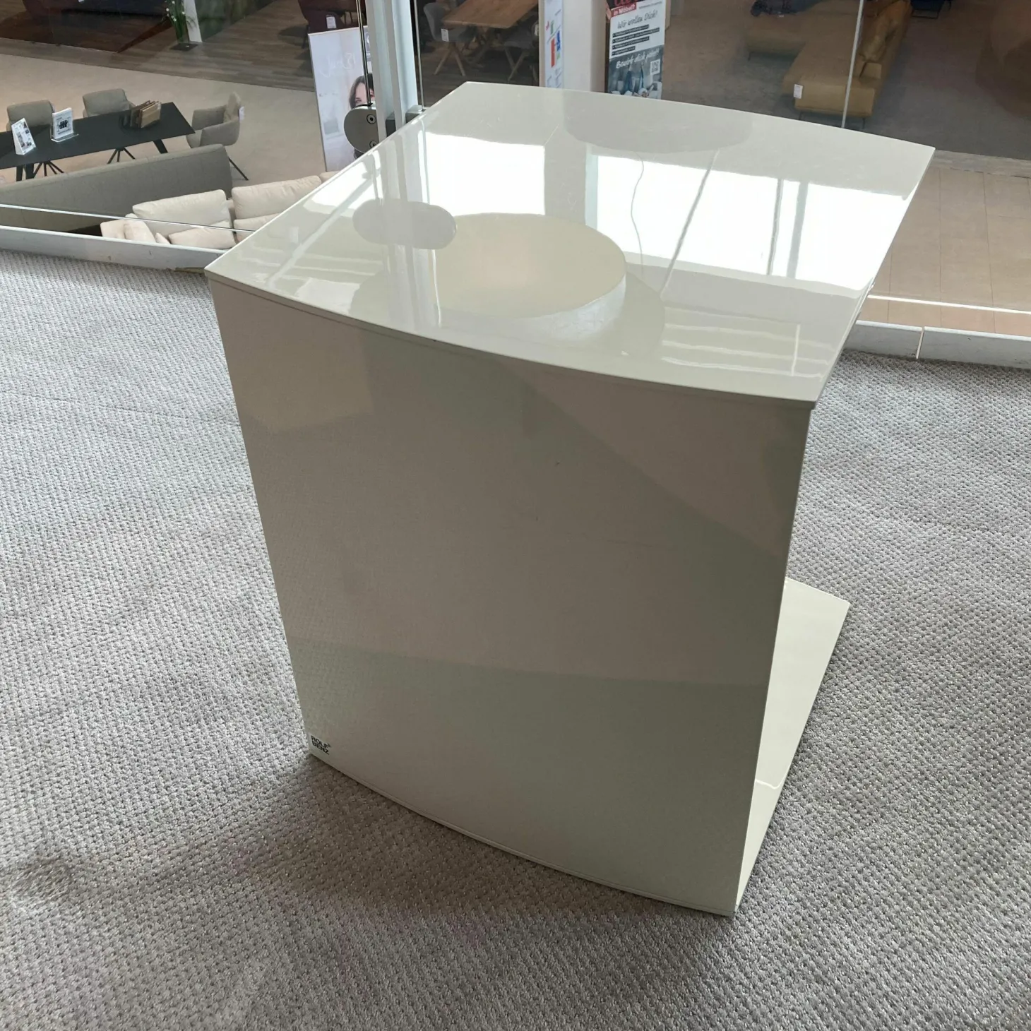 Beistelltisch 8300-517 Platte Weiß Hochglanz Lackiert Gestell Weiß