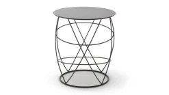 Beistelltisch 942-105 Stahl Rundrohr Gepulvert Silbergrau RAL7001