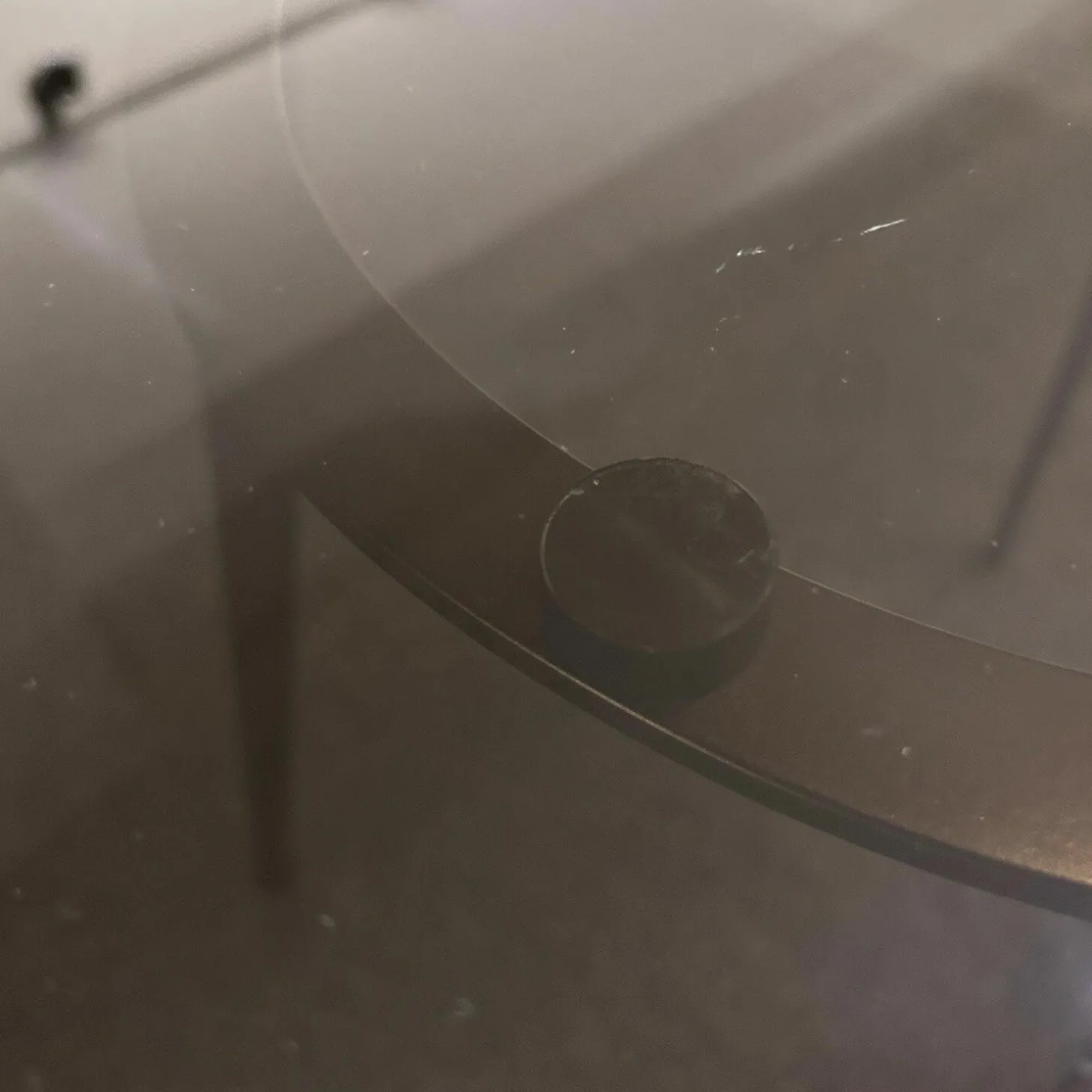 Beistelltisch 1380 Tosca Farbglas Braun Gestell Stahlrohr Dunkelbronze