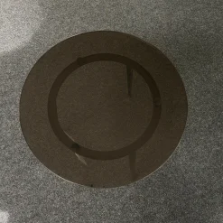 Beistelltisch 1380 Tosca Farbglas Braun Gestell Stahlrohr Dunkelbronze