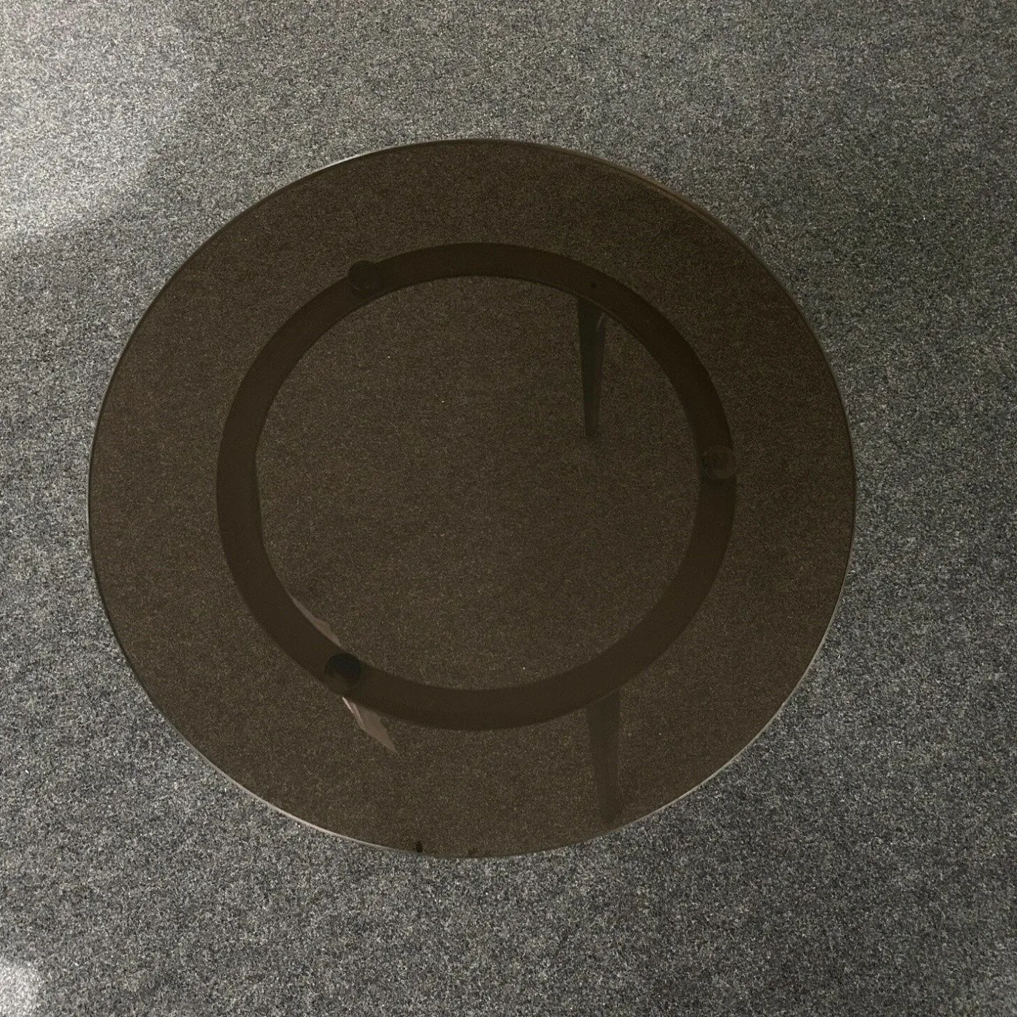 Beistelltisch 1380 Tosca Farbglas Braun Gestell Stahlrohr Dunkelbronze