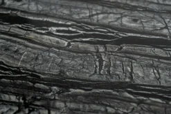 Beistelltisch Adrian 70R Platte Marmor Kenya MR2 Gestell Schwarz Matt Lackiert