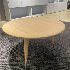 Beistelltisch AK 2520 Eiche Weiß Geölt Beine Mit Stahlmantel