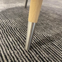 Beistelltisch AK 2520 Eiche Weiß Geölt Beine Mit Stahlmantel