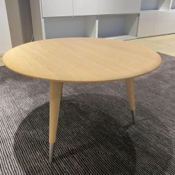 Beistelltisch AK 2520 Eiche Weiß Geölt Beine Mit Stahlmantel