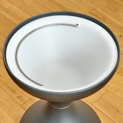 Beistelltisch Bells Teakplatte Gestell Aluminium Meteor Schwarz Pulverbeschichtet Mit Ice Bucket