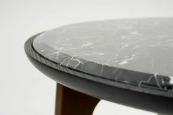 Beistelltisch Blend 56686 Rund Marmorplatte Portoro Basis Bronzefarben Rund