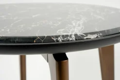 Beistelltisch Blend 56686 Rund Marmorplatte Portoro Basis Bronzefarben Rund