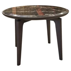 Beistelltisch Blend Marmor Schwarz Gestell Eschenholz