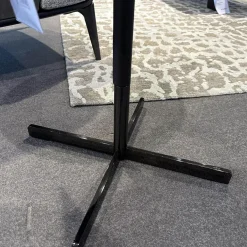 Beistelltisch Bob Platte Leder SC 80-Bruno Havana Caffe Schwarz Gestell Stahl Nickelbrüniert Schwarz