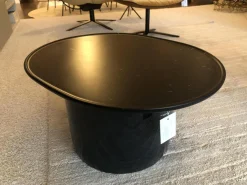 Beistelltisch Button, 2-er Set, Platte Marmor Marquinia 0955M, Gestell lackiert anthrazit