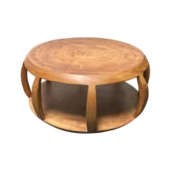 Beistelltisch Circus Maxi Rund Holz Albizia Rosa