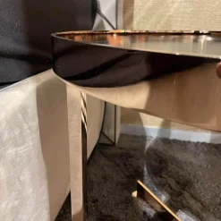 Beistelltisch Cross Platte Schutzlackiert Anthrazit Schwarzstahl Matt Gestell Metall Rose