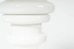 Beistelltisch Doris 6535 Hochglanzlack Weiss RAL 9016 Rahmen Stahl Fuß Und Platte Lackiertem Holz