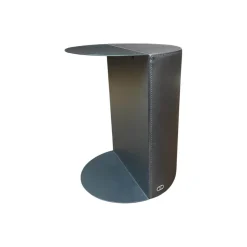 Beistelltisch DS 5250 61 Leder Select Schwarz Platte Stahl Schwarz Pulverbeschichtet Matt