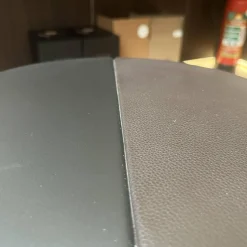 Beistelltisch DS 5250 61 Leder Select Schwarz Platte Stahl Schwarz Pulverbeschichtet Matt