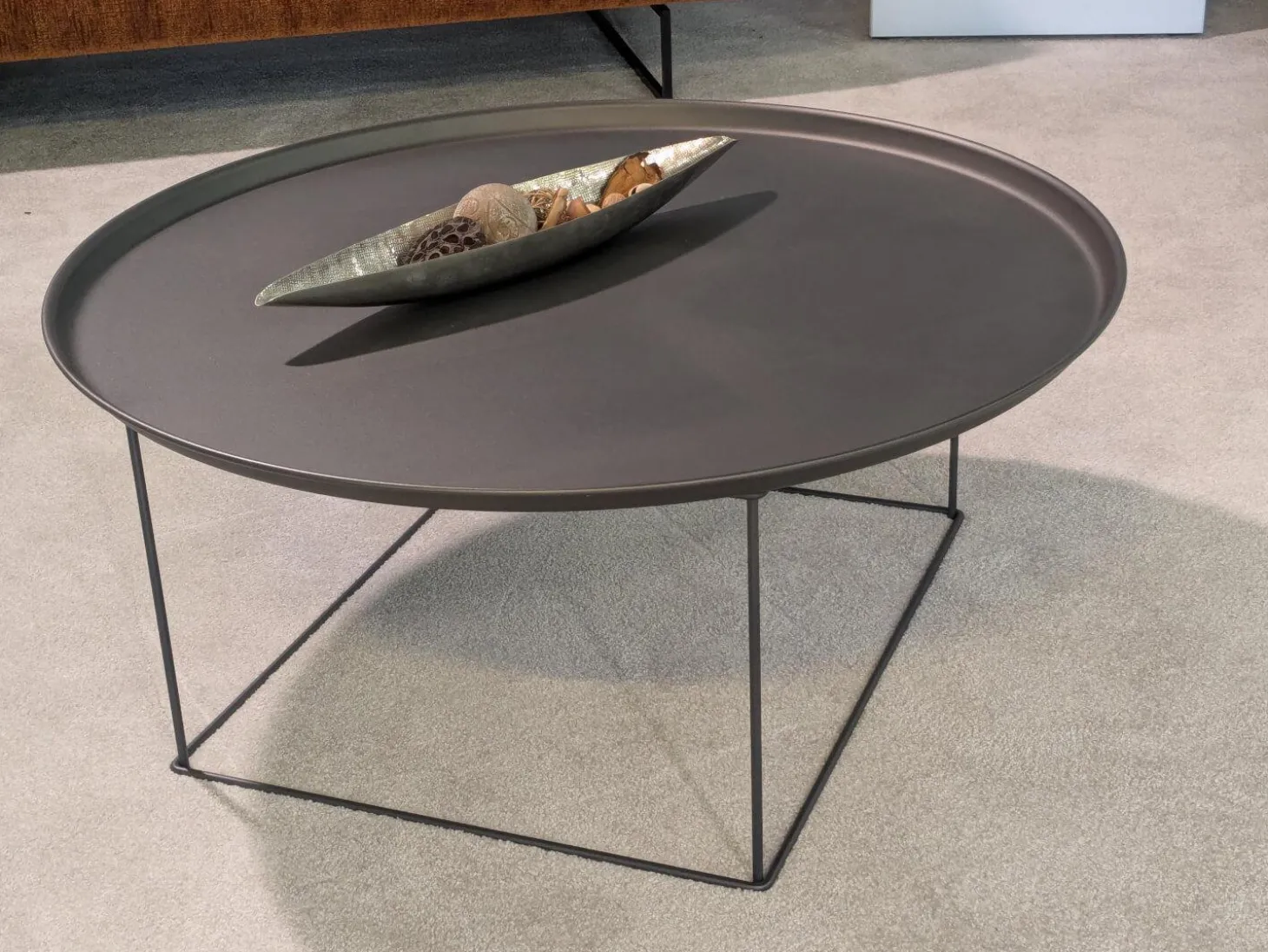 Beistelltisch Fat-Fat Outdoor Stahl 0236b Anthrazit Lackiert