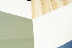 Beistelltisch Fishbone T40 Platte Sintetica Methacrylat Bunt Gestell Stahl Schwarz Matt Lackiert RAL 9005