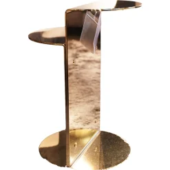 Beistelltisch Flirt Gestell Edelstahlplatte Oberfläche Lackiert In Poliertem Hellgold