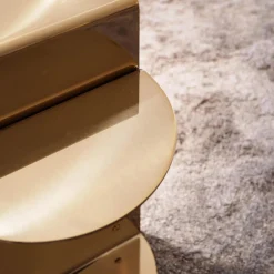 Beistelltisch Flirt Gestell Edelstahlplatte Oberfläche Lackiert In Poliertem Hellgold