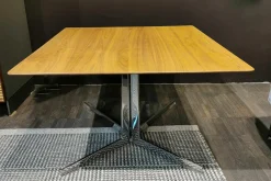 Beistelltisch Fly 14X50 Platte Canaletto Top B Nussbaum Gestell: Chrom Glänzend