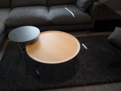 Beistelltisch Formiche FR67 Platte Eiche Hell Gebürstet Gestell Hartzinnfarben Lackiert