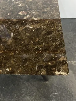 Beistelltisch Giano Platte Marmor Emperador Gestell Schwarz