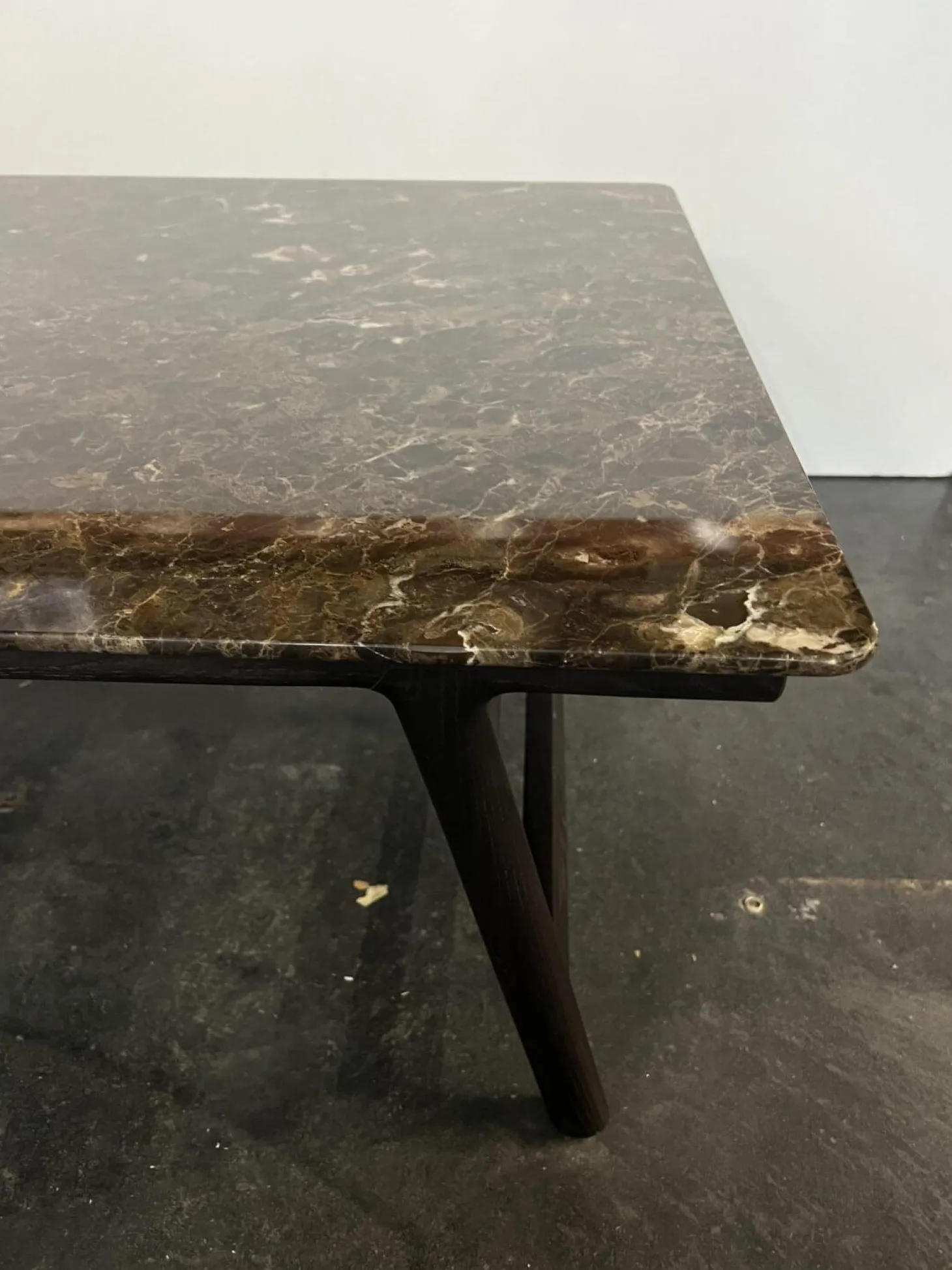 Beistelltisch Giano Platte Marmor Emperador Gestell Schwarz