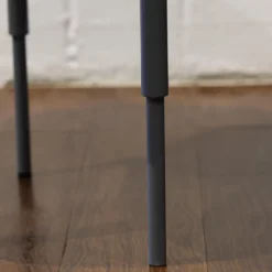 Beistelltisch Gio T40 3 Platte Angora Weiß Grau Gestell Schwarz