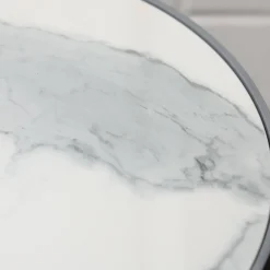 Beistelltisch Gio T40 3 Platte Angora Weiß Grau Gestell Schwarz