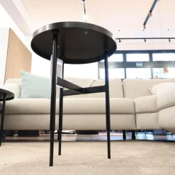 Beistelltisch Gio Tischplatte Black Schwarz Gestell Metall Pulverbeschichtet Schwarz