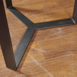 Beistelltisch Harry Walnuss Teilmassiv Furniert Gestell Eisen Schwarz Pulverbeschichtet