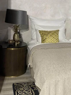 Beistelltisch Ironville Marmor Schwarz Metallgestell Gold