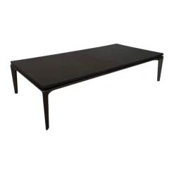 Beistelltisch Jaan Living 783 T1 Platte Leder Saddle Coffee Braun Gestell Bronze Schwarz Matt Pulverbeschichtet