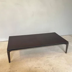 Beistelltisch Jaan Living 783 T1 Platte Leder Saddle Coffee Braun Gestell Bronze Schwarz Matt Pulverbeschichtet