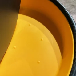 Beistelltisch Lady Fat Leder Beta Nero Schwarz Platte Stahl Schwarz Lackiert