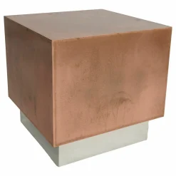 Beistelltisch Loren Mattes Antikes Kupfer Basis Stahl Verchromt