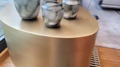 Beistelltisch Midas Messing Geschliffen Leicht Brüniert Sockel Handpoliert