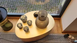 Beistelltisch Midas Messing Geschliffen Leicht Brüniert Sockel Handpoliert