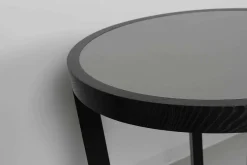 Beistelltisch Mood Platte Stahlgrau Gestell Esche Wenge Gebeizt