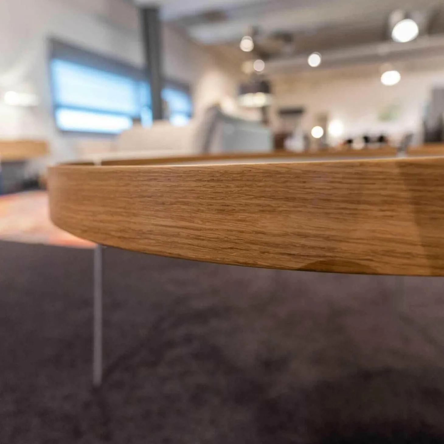 Beistelltisch Nano mit Abnehmbarem Wendetablett Eiche Geölt