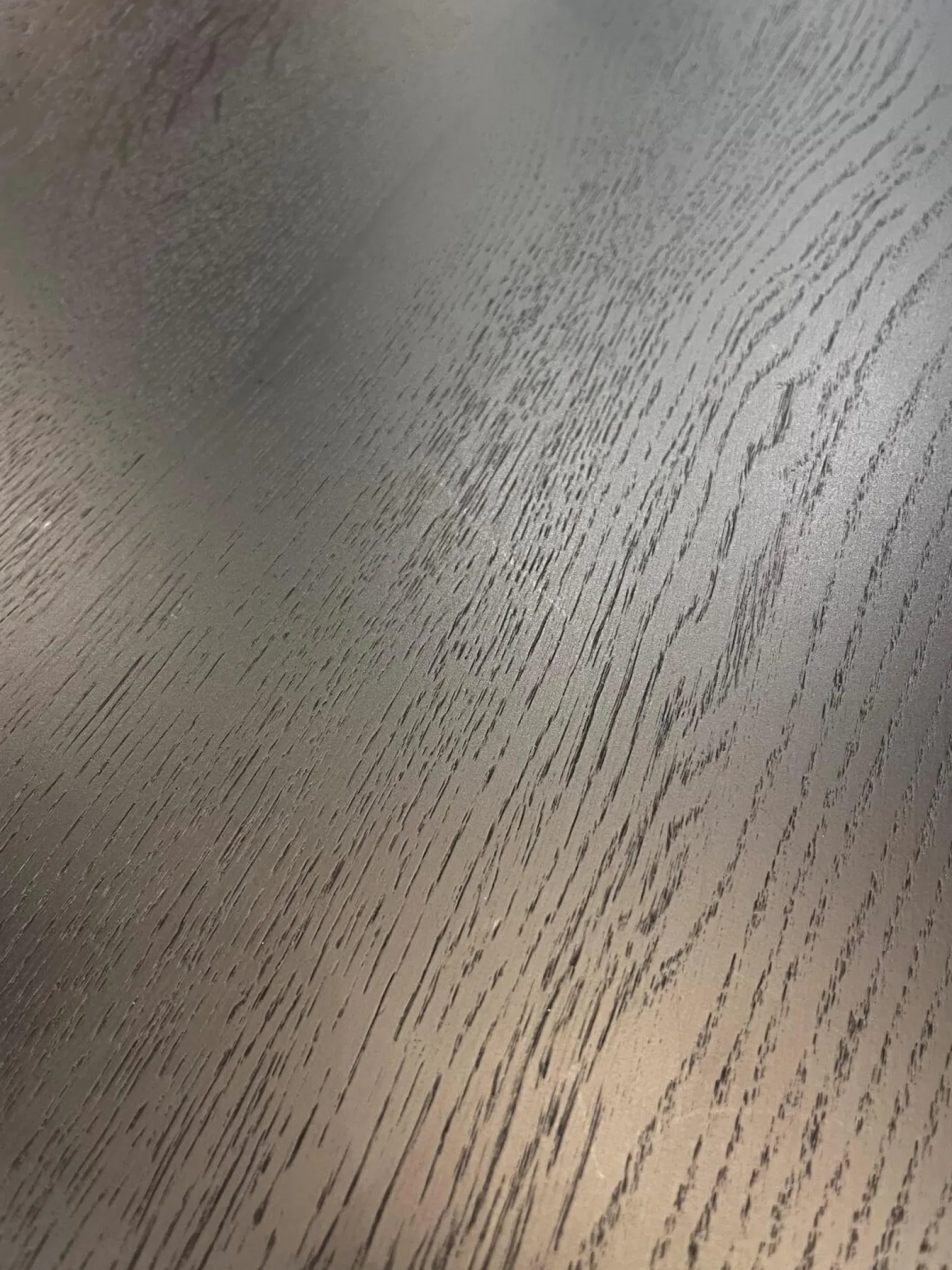 Beistelltisch Pilotis T 7706 Tischplatte Eiche Massiv Dunkel Lackiert Schwarz Gestell Metall Schwarzchrom