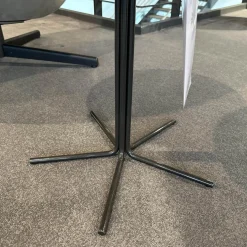 Beistelltisch Rays Platte Stone Grey Marmor Grau Gestell Zinnfarbiges Finish Grau